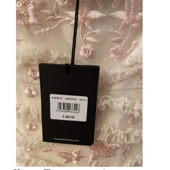 Needle and thread Lace hue dress US 12 boom floral gown - Picture 6 of 16